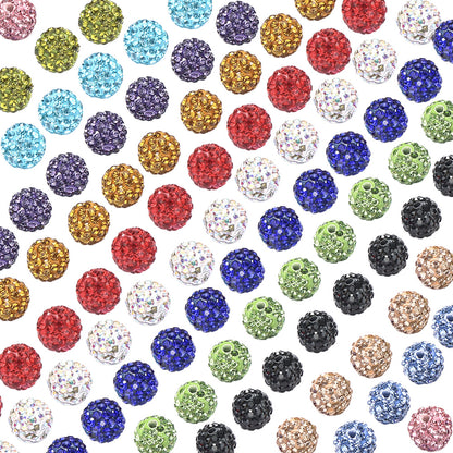 10mm AB Shiny Rhinestone Clay Beads