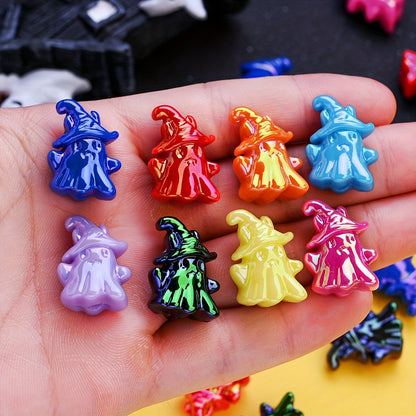 Halloween AB Ghost Acrylic Beads