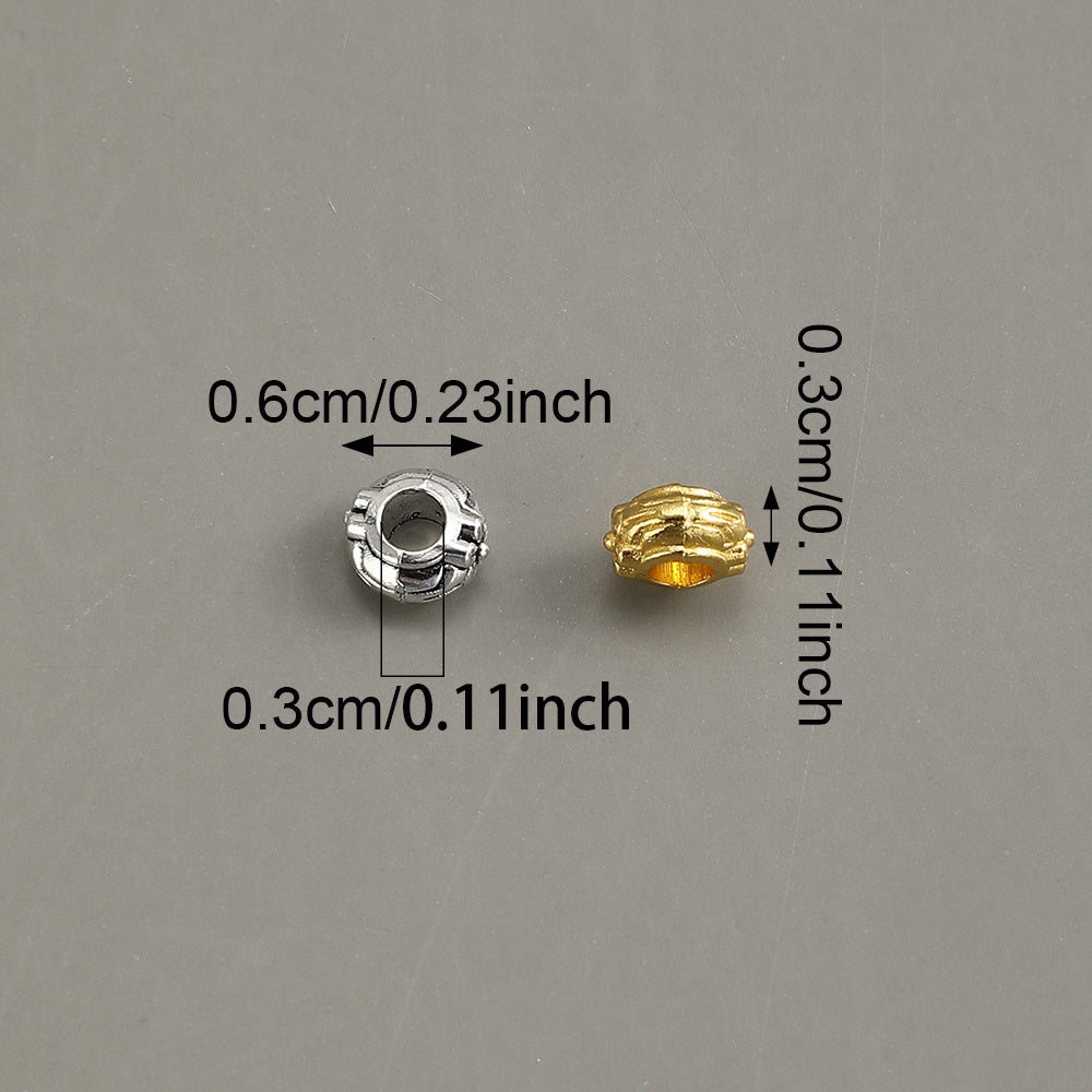 3×6mm Zinc Alloy Flower Spacer Beads