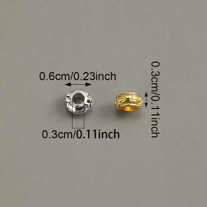 3×6mm Zinc Alloy Flower Spacer Beads