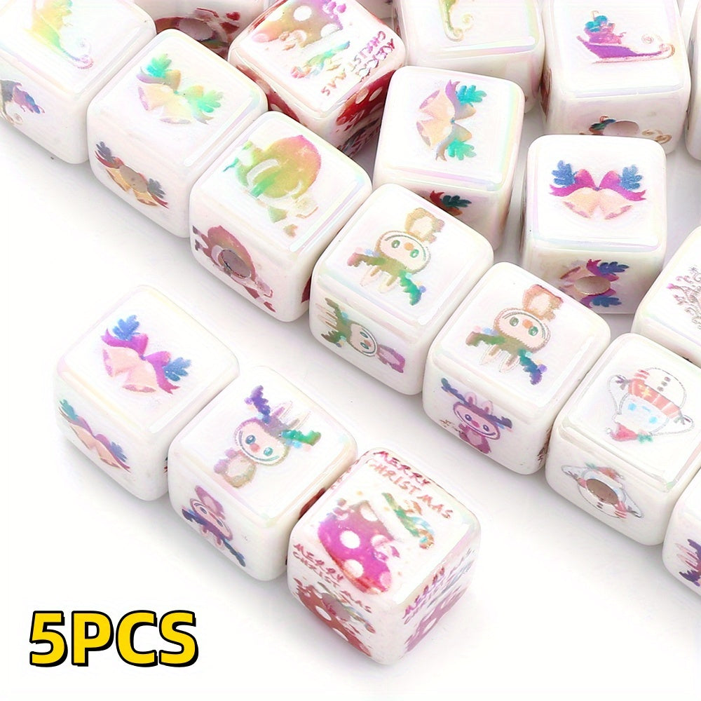 Christmas Acrylic Square Beads