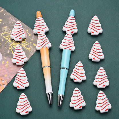 Christmas Tree Silicone Focal Beads