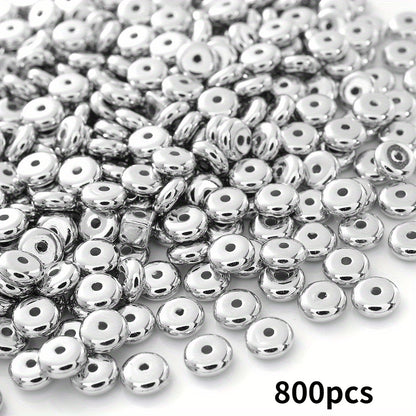 6mm Flat Round Plastic Spacer Beads