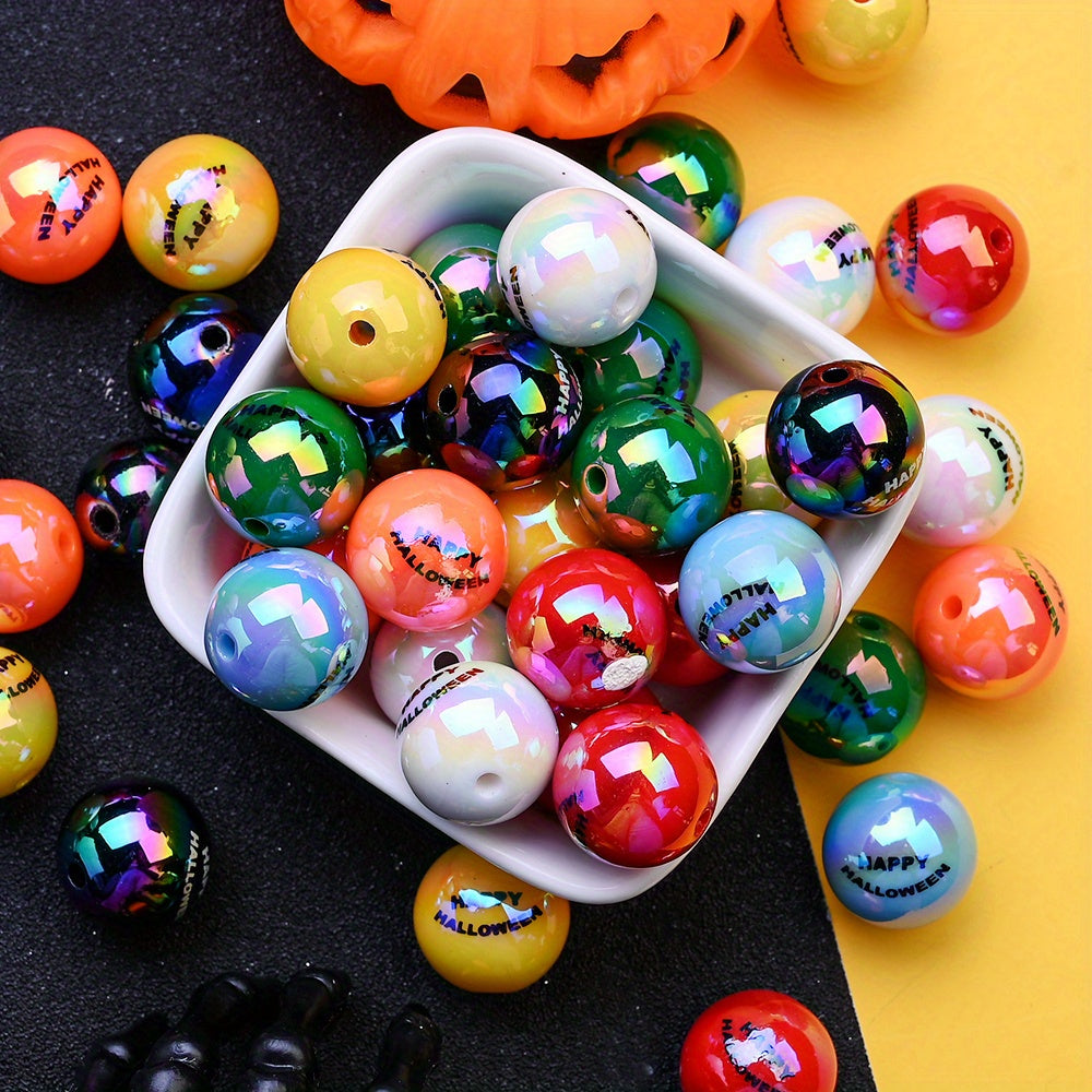 Halloween Printed AB Acrylic Beads