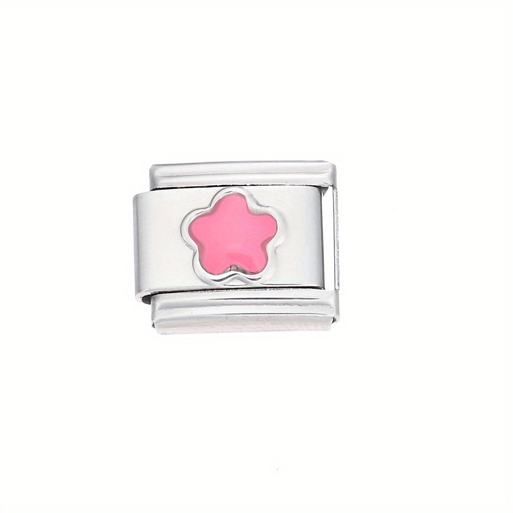 1pc 9x10mm Stainless Steel Petal Module Charm Bead