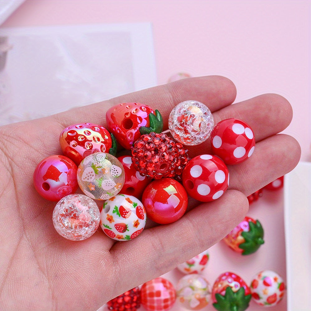 Strawberry Series Resin Beads Set