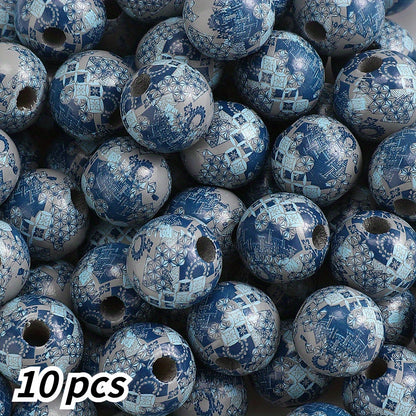 16mm Vintage Boho Wooden Spacer Beads