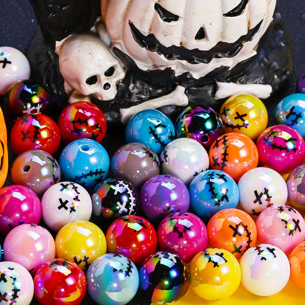 Halloween Print AB Acrylic Beads