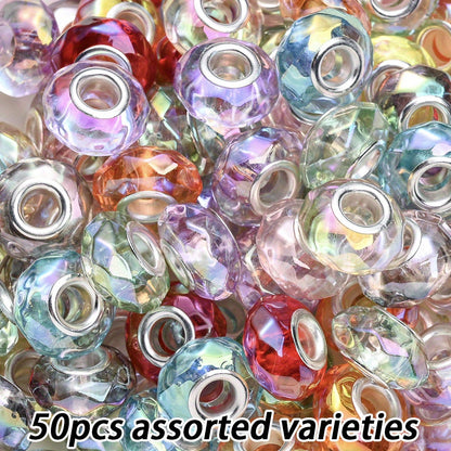 Clear Geometric Faceted Acrylic Spacer Beads