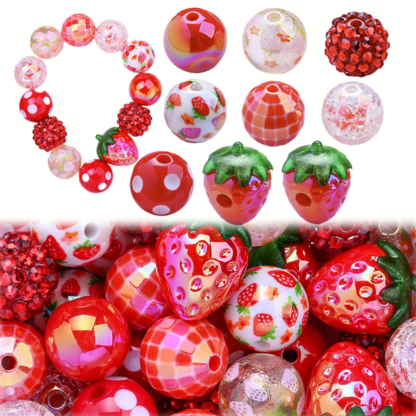 Strawberry Series Acrylic Beads Kit