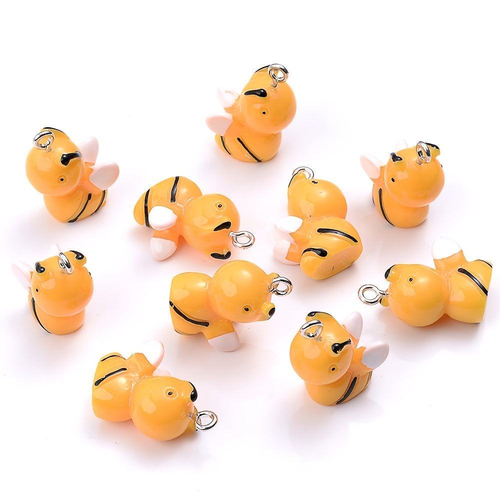 Cute Bee Resin Pendant Charms