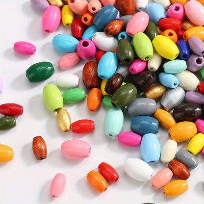 Oval Wooden Beads Set