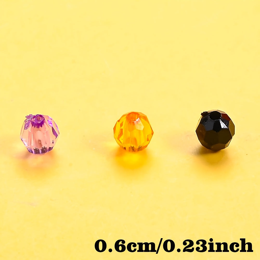 6mm Halloween Transparent Acrylic Rondelle Beads