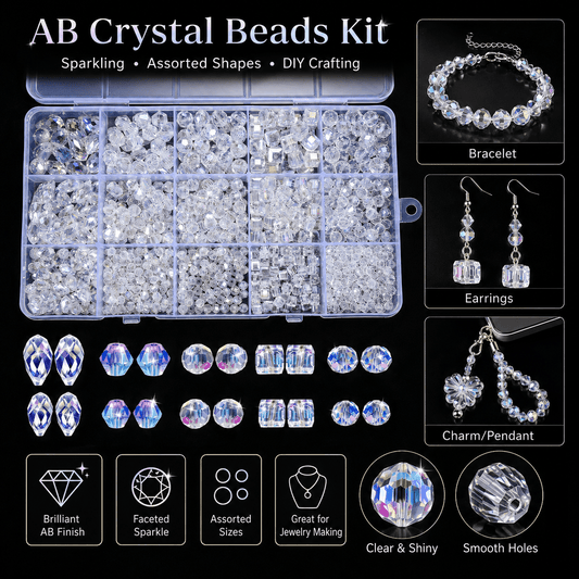 Clear Faceted Bead Assortment