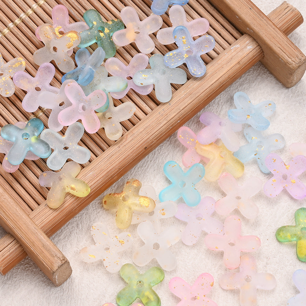200pcs 10mm Golden Flower Cap Spacer Beads