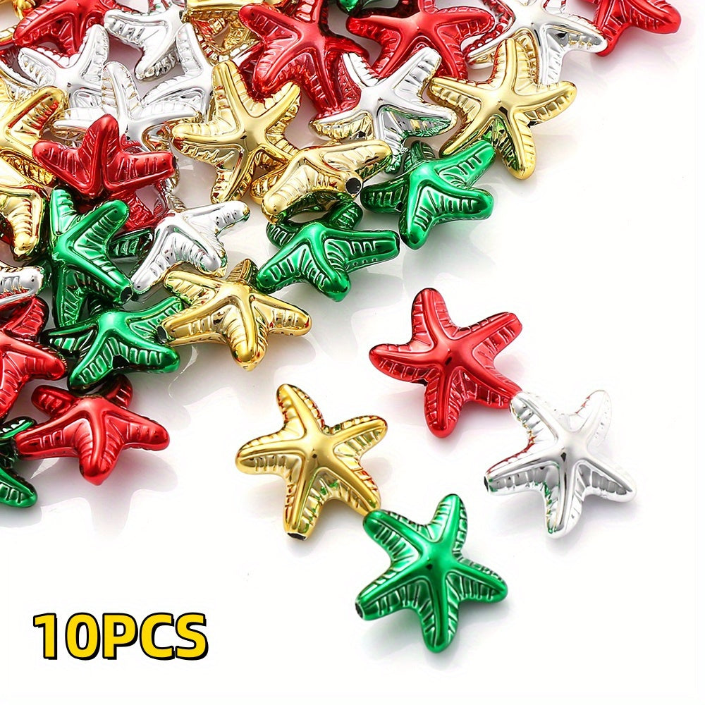 18x19mm Christmas Star Acrylic Beads