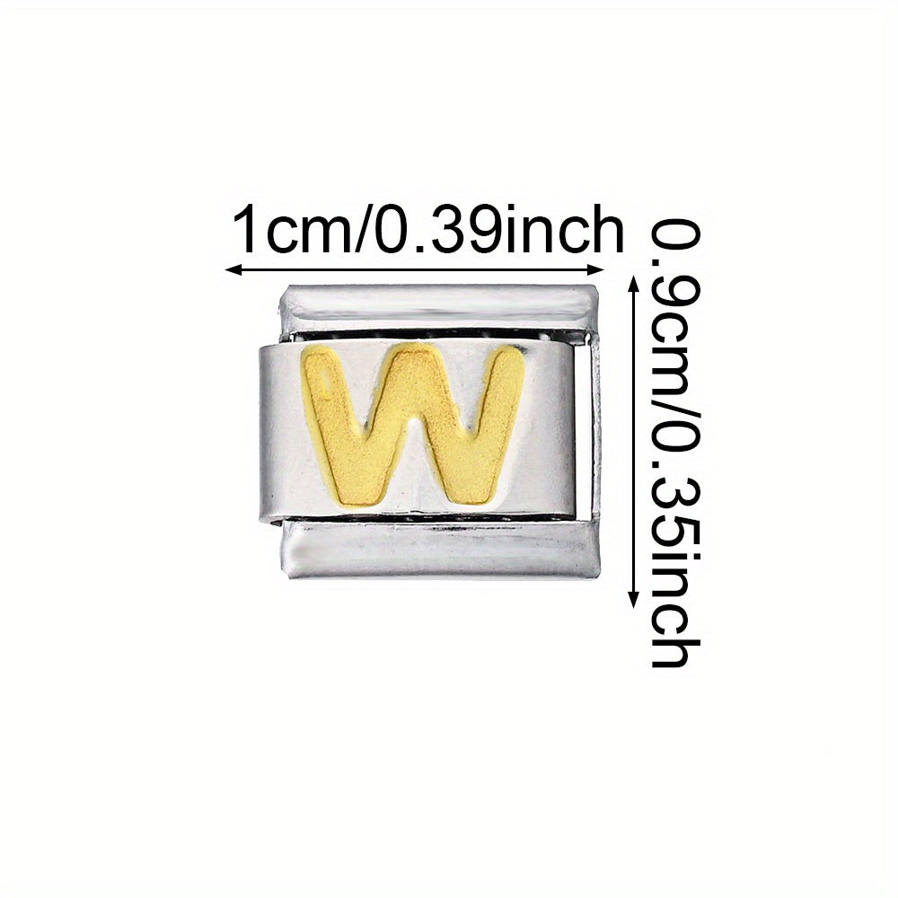 1pc 9x10mm A-Z Letter Link Module Bead