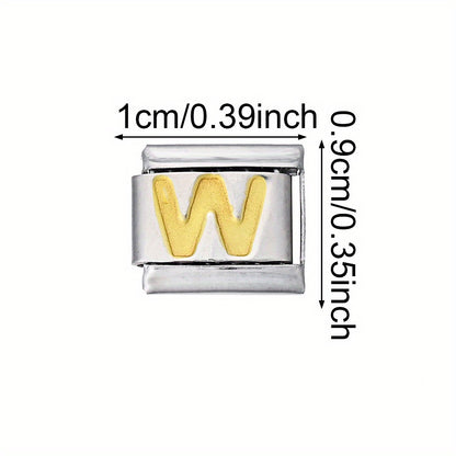 1pc 9x10mm A-Z Letter Link Module Bead