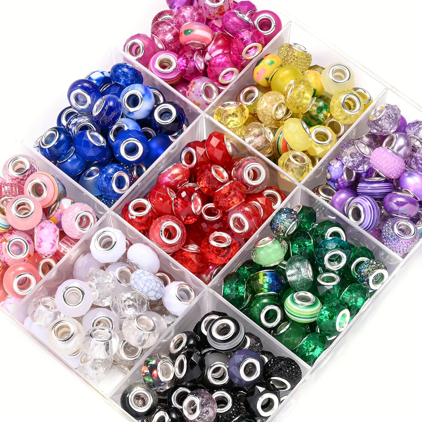 50/100pcs Large Hole Acrylic Beads