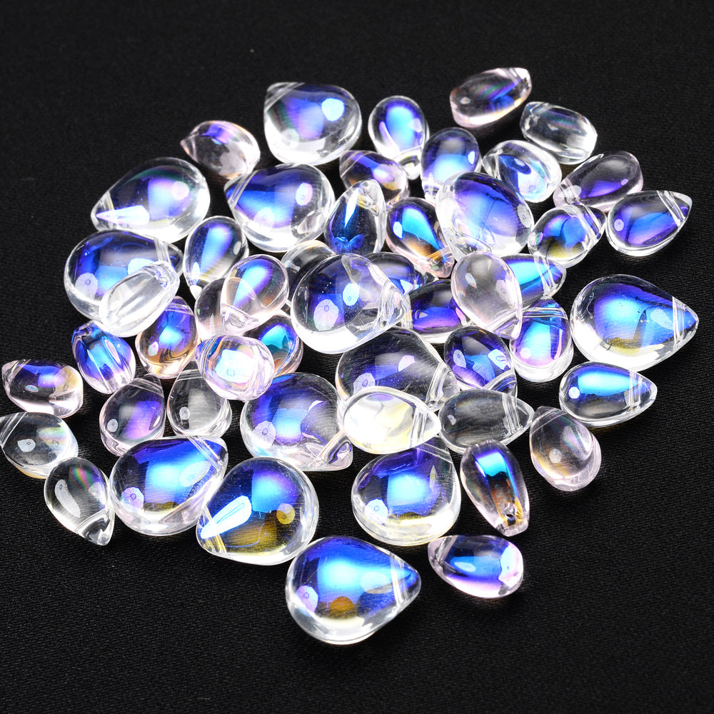 10pcs 6-12mm Translucent Teardrop Glass Beads