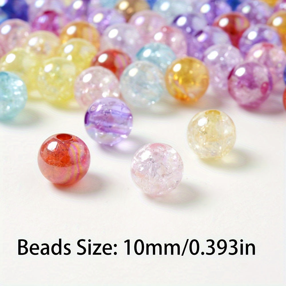 Glossy Flat Round Acrylic CCB Spacer Beads