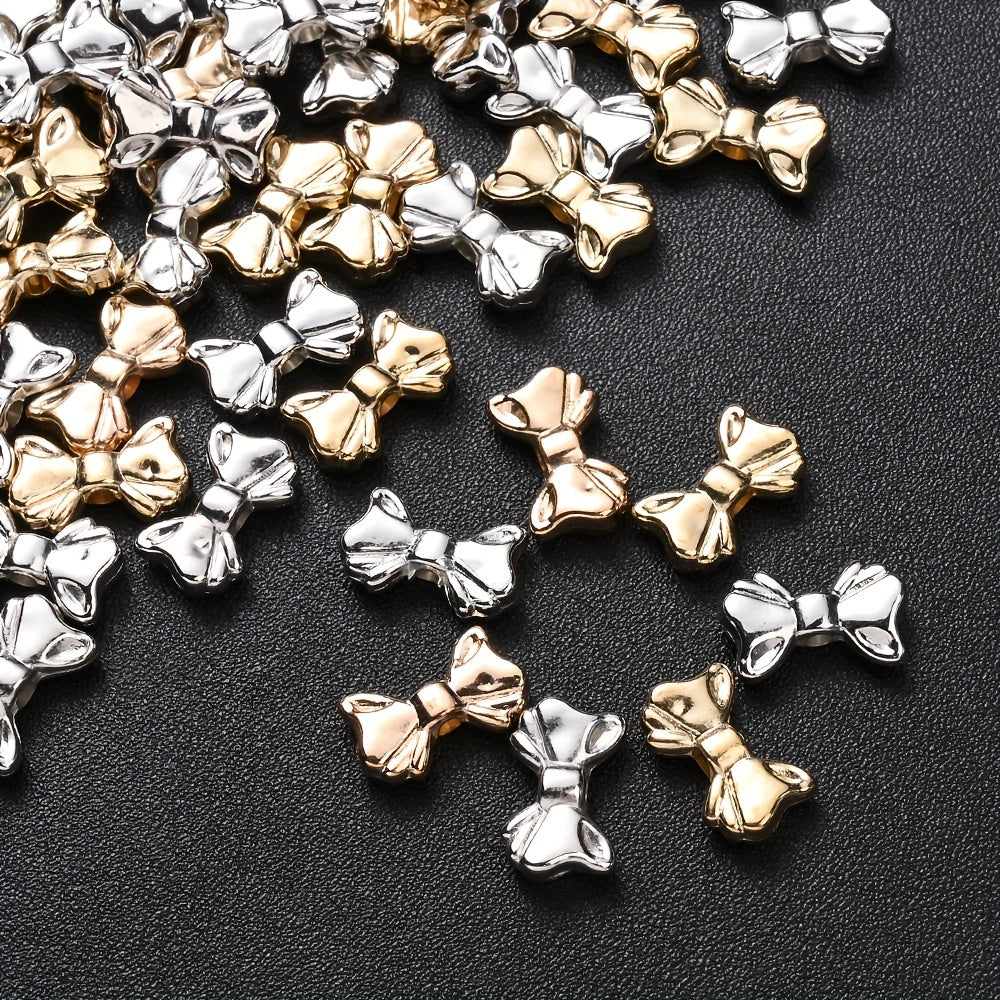 Golden Silvery Bow CCB Spacer Beads