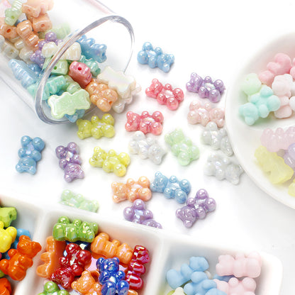 Assorted Bear Acrylic Jewelry Beads