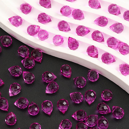8x10mm Strawberry Water Drop Glass Beads