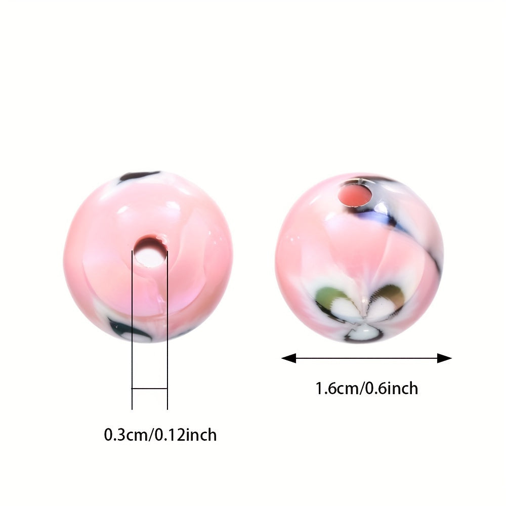 Matte Gradient Acrylic Lion Awakening Carving Beads