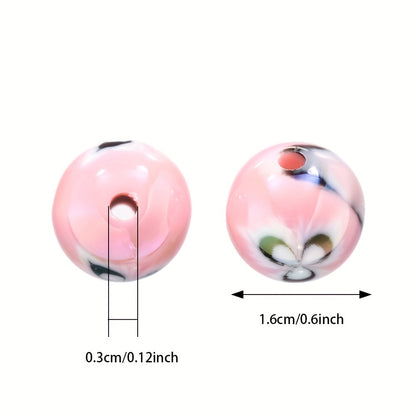 Matte Gradient Acrylic Lion Awakening Carving Beads