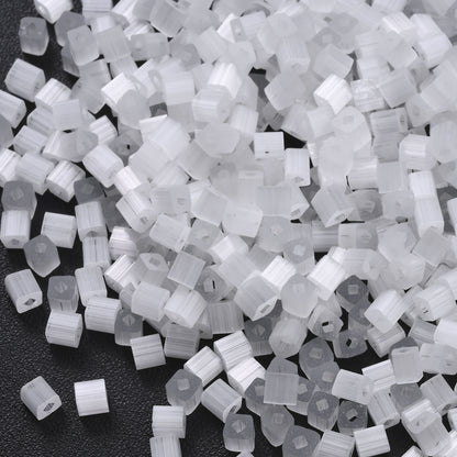 200Pcs Square Glass Beads For Jewelry Making 4MM Seed Beads & Beads Assortments DIY Handmade Bracelet Necklace Crafts Accessories