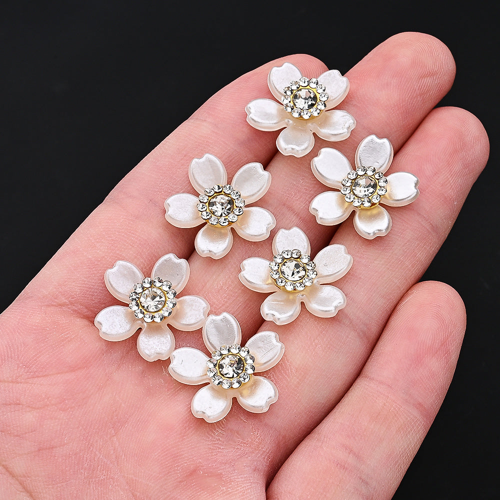 Hexagonal Golden Lace Flower Beads