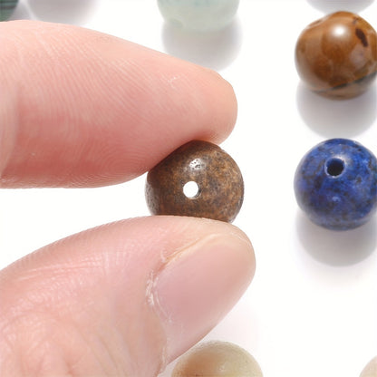 100pcs 8mm Natural Stone Round Beads