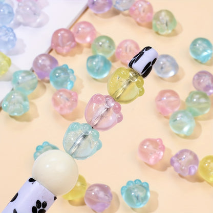Acrylic Watercolor Rondelle Large Hole Spacer Beads