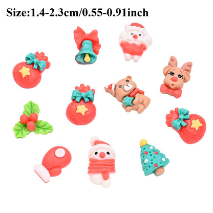 20pcs Christmas Series Resin Patch Beads