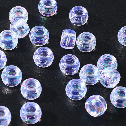 100pcs 5x9mm Transparent AB Acrylic Beads