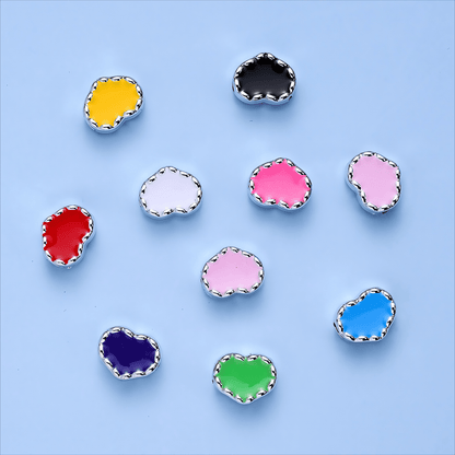 1.06x1.3cm Heart-Shaped Plastic Beads