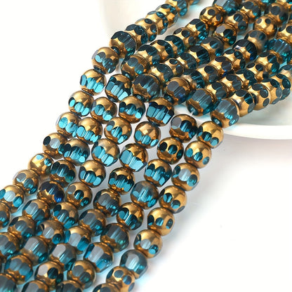 1 Strand About 43pcs 8mm 8-Sided Glass Beads
