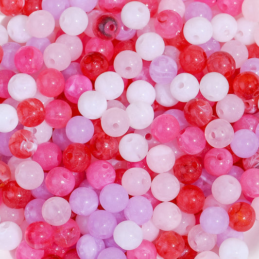 Pink Gradient Acrylic Spacer Beads