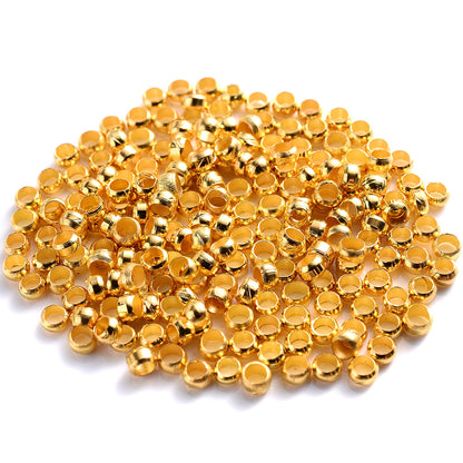 500pcs Copper Ball Crimp End Beads