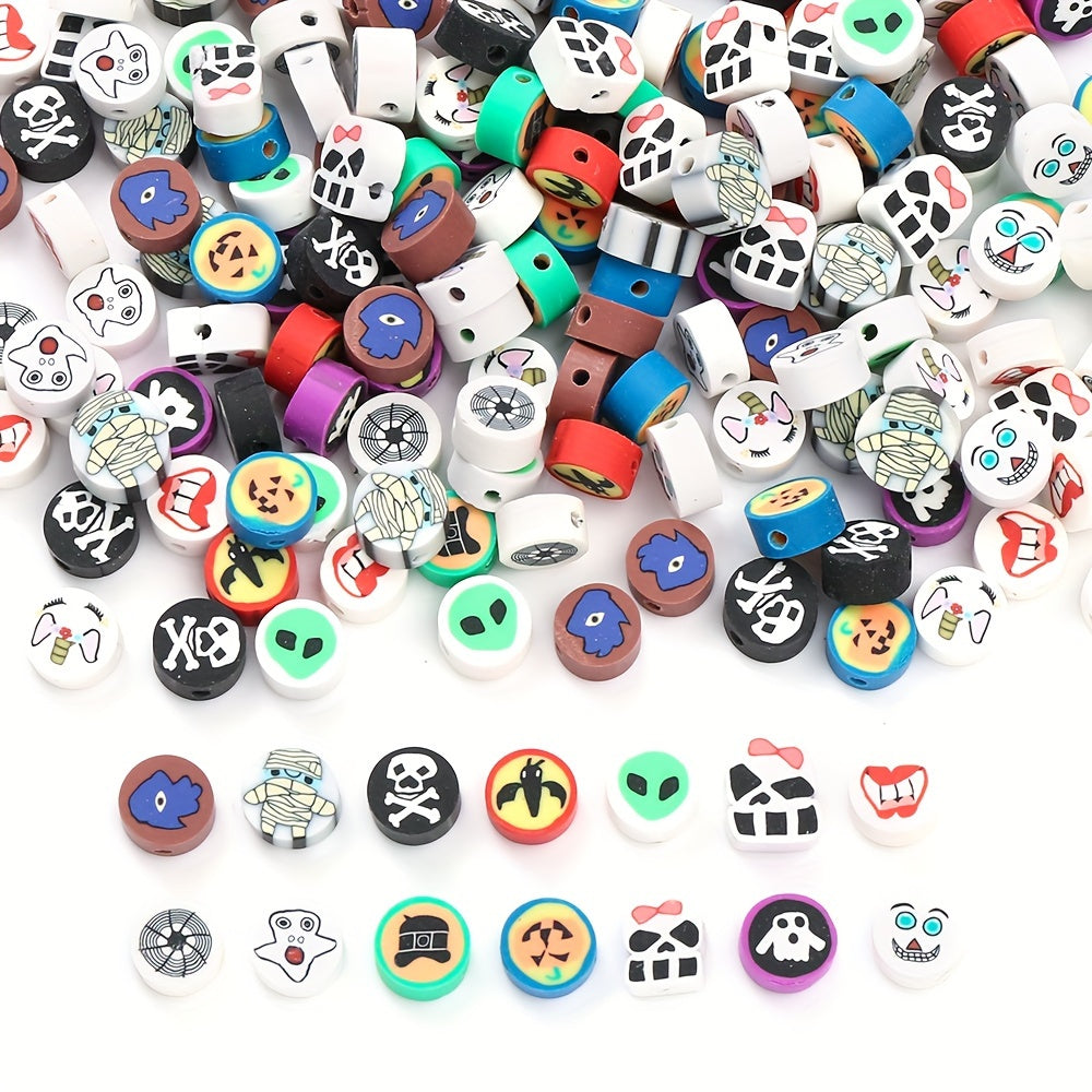 Black Halloween Wood Beads