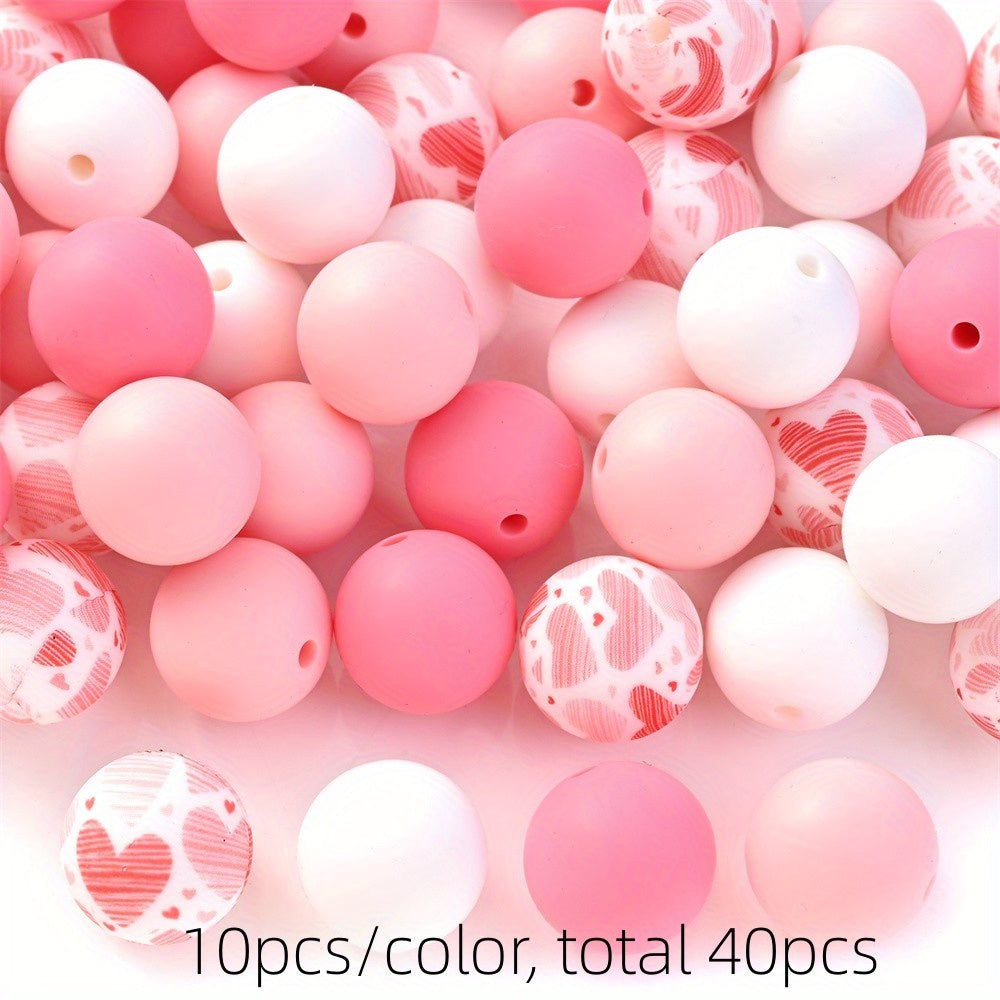 15mm Gradient Round Silicone Beads