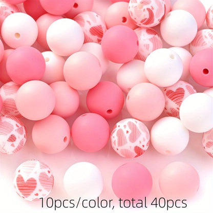 15mm Gradient Round Silicone Beads