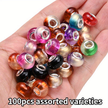 AB Multicolor Square Dice Acrylic Spacer Beads
