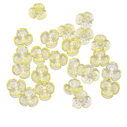 10mm Clear Acrylic Sakura Flower Beads