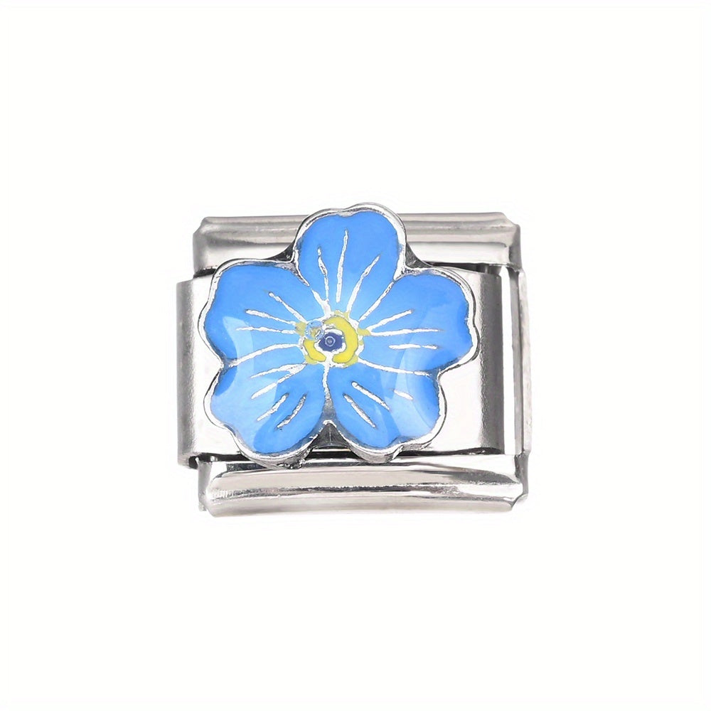1pc 9x10mm Stainless Steel Flower Module Bead