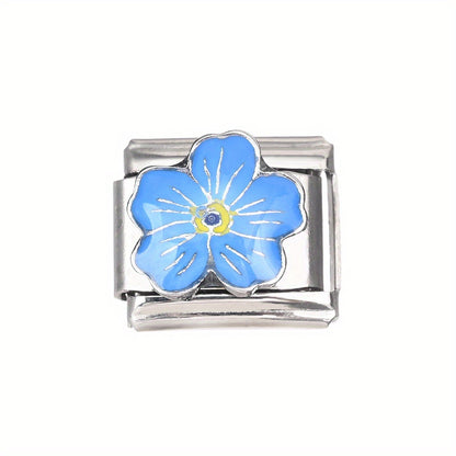 1pc 9x10mm Stainless Steel Flower Module Bead