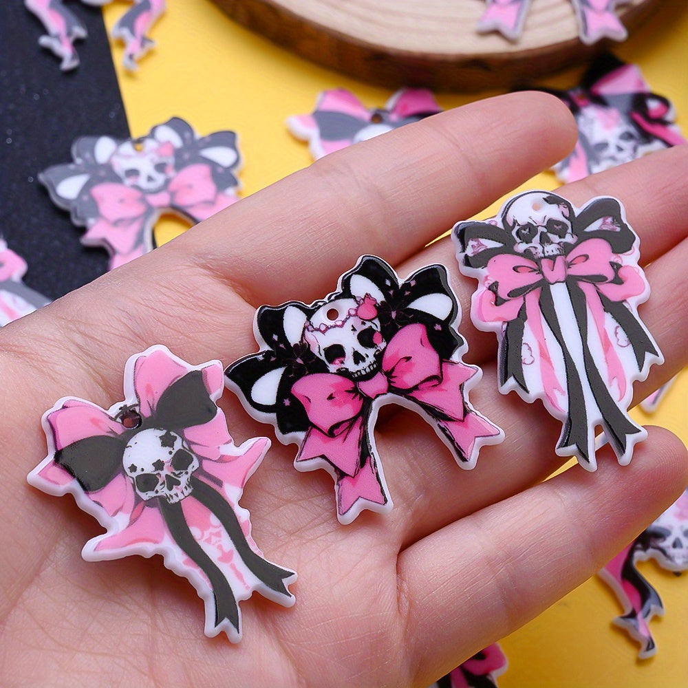 Halloween Acrylic Bow Shaped Beads