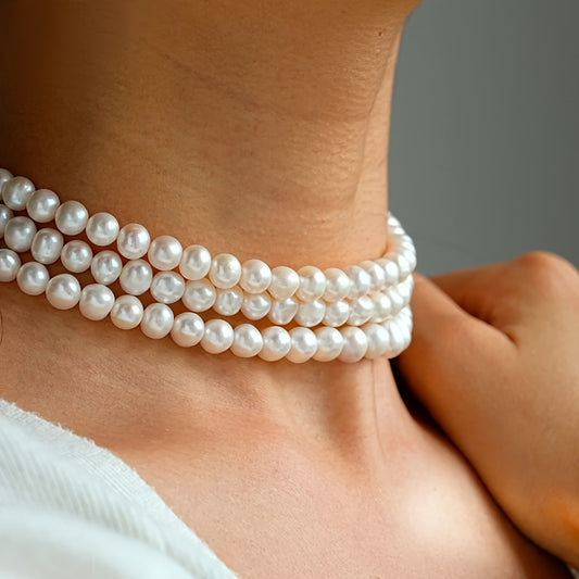 5/6/8/10mm Glass Imitation Pearl Abacus Beads