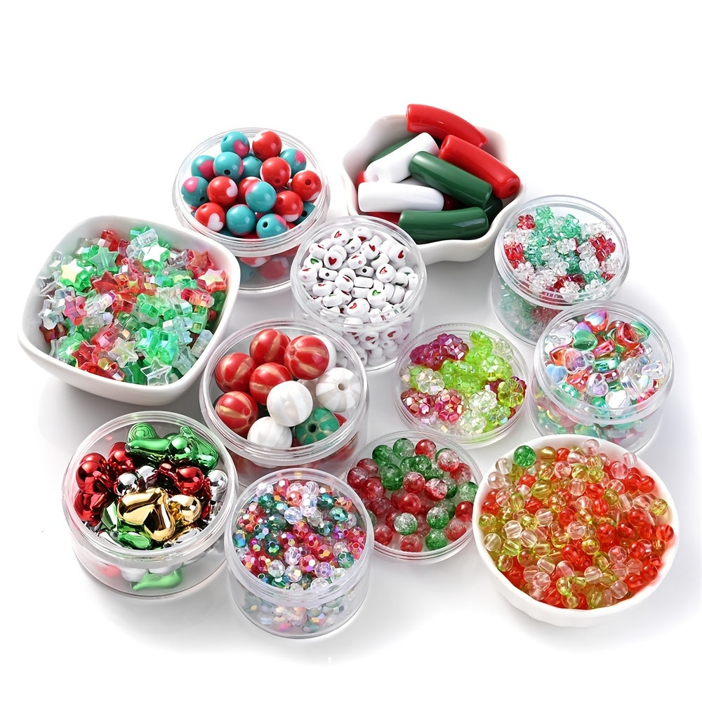 15-500pcs Christmas Acrylic Beads
